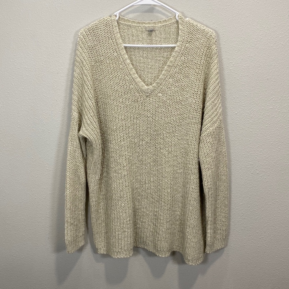 Ecote v neck sweater open knit loose‎ fit oversized